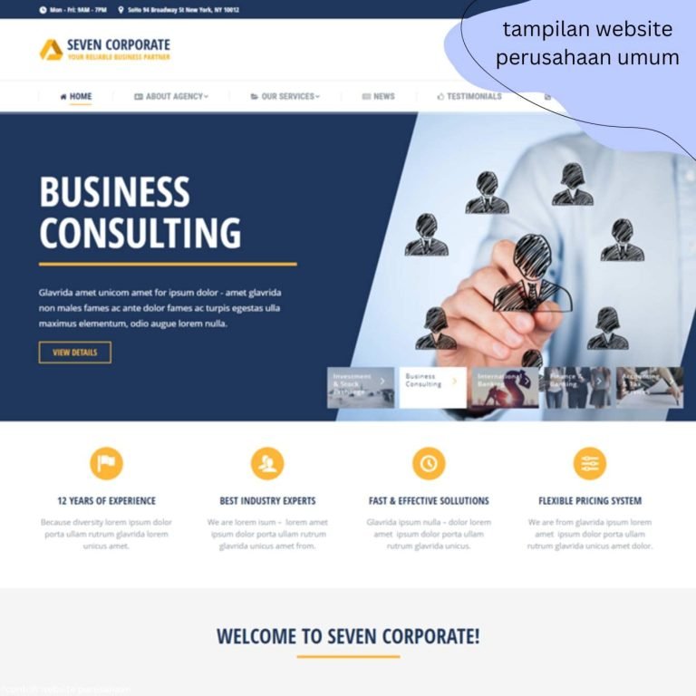 Contoh tampilan website perusahaan umum