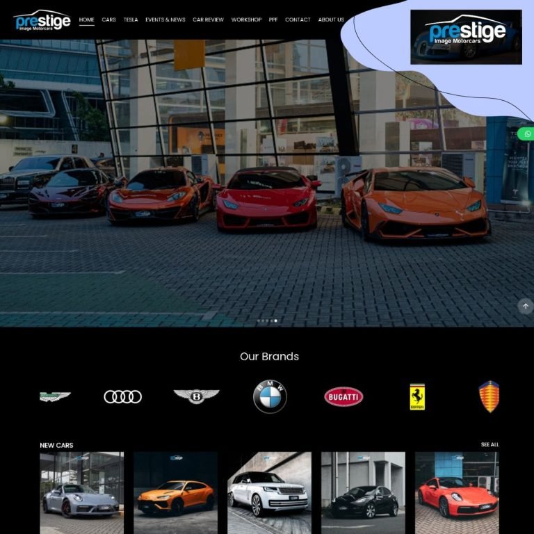Contoh tampilan website dealer mobil