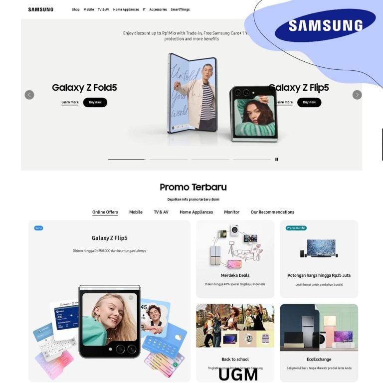 4 Contoh Tampilan Website Perusahaan Samsung