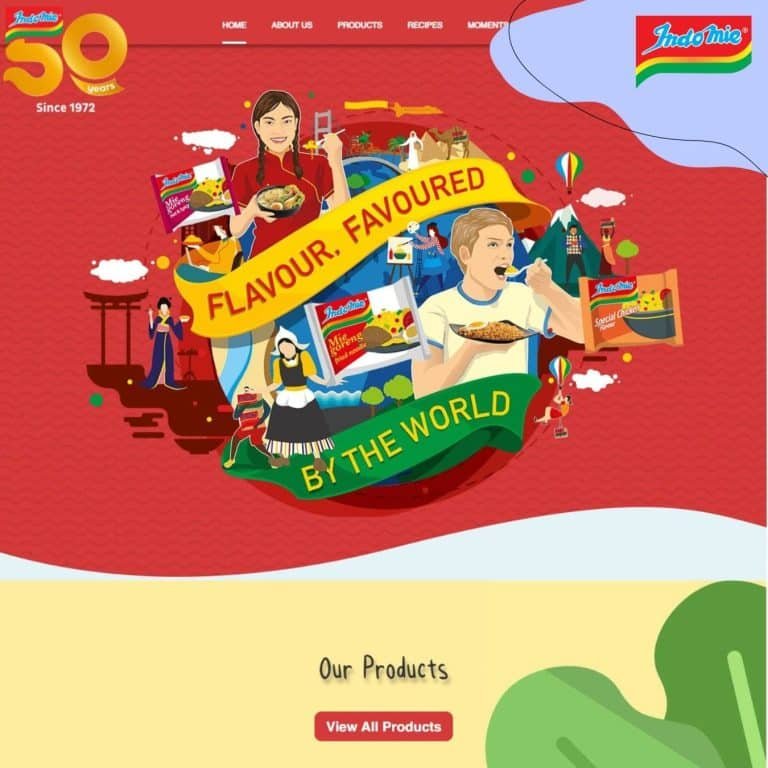 6 Contoh Tampilan Website Perusahaan Indomie