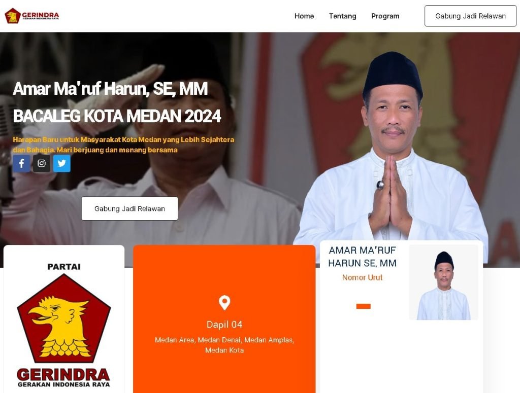 contoh website caleg